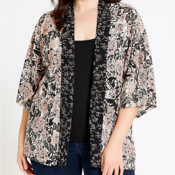 Kimchi Blue Floral Print Lightweight Airy Feminine Kimono/Cardigan Size M/L, - Picture 12 of 12